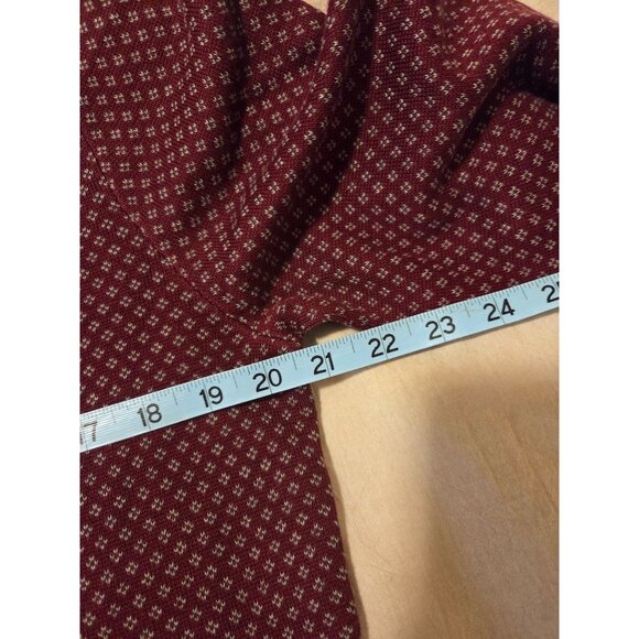 VTG Lands End Mens Supima Cotton V-Neck Sweater M Burgundy geometric classic - Picture 5 of 5